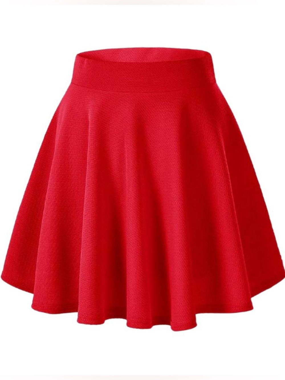 Basic Versatile Stretchy Flared Casual Mini Skater Skirt